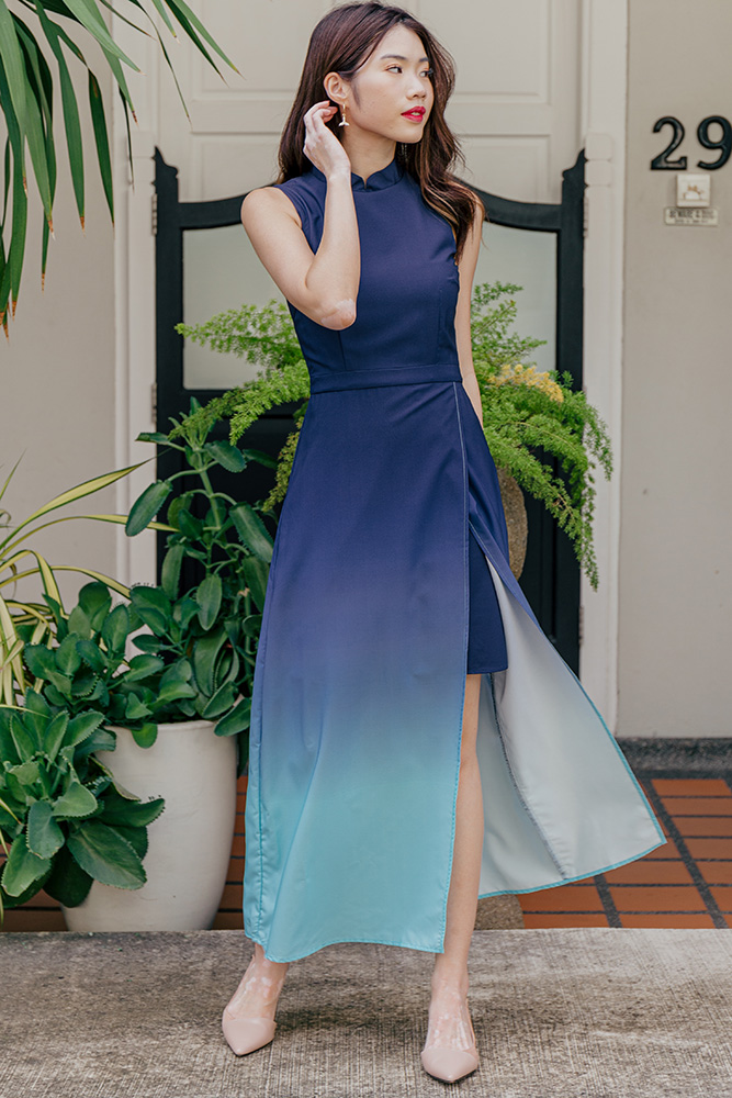 ombre maxi dress