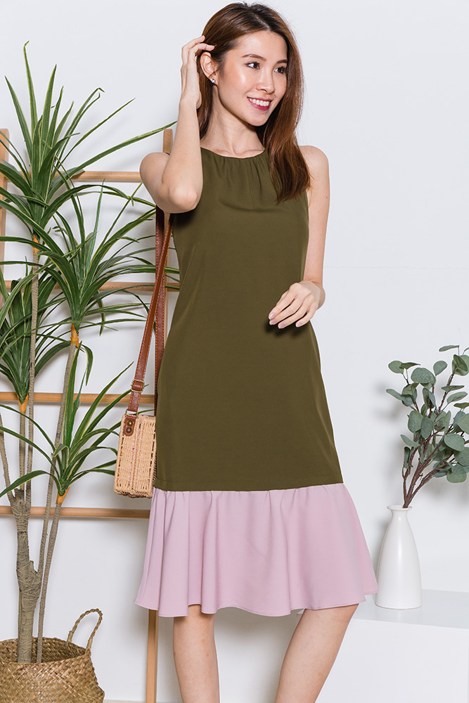 midi flounce dress